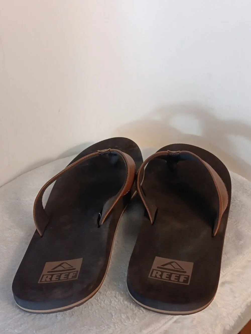 Reef Men's Brown Vegan Leather Flip-Flop Sandals
